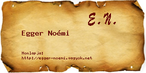 Egger Noémi névjegykártya